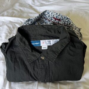 Old Navy Charcoal Black Casual Shirt